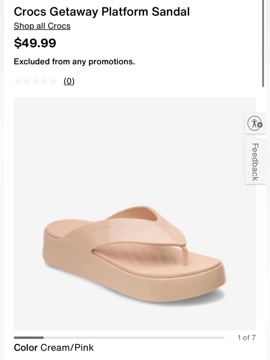 CROCS Shoes - Crocs Getaway Platform Flip 8 light pink